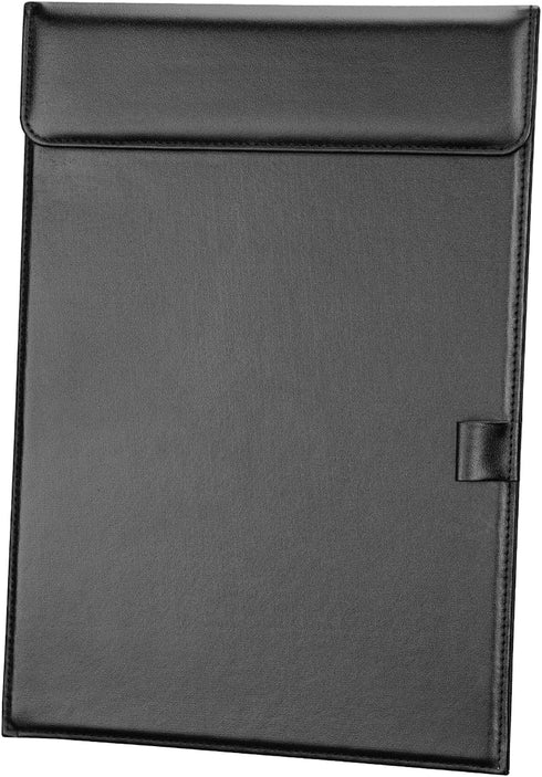 KINGFOM PU Leather Hardboard Clipboard, Magnetic Clip A4 Letter Size with Pen Holder for Nurses, Students, Teacher