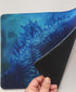Blue Heat Ray Dinosaurs T-rex Computer Mouse Pad - Cool 12x10 Inches Table Mat for Gaming Office.