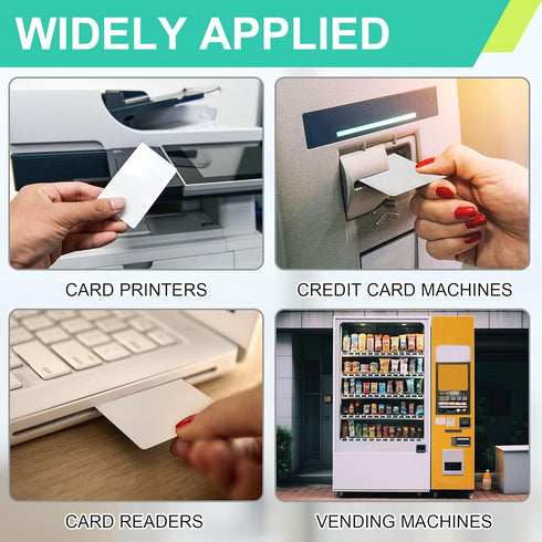 Sliner 100 Cr80 Pcs Credit Card Reader Cleaner Cards Dual Side Reader Cleaning Scanner Cleaning Sheets Pos Swipe