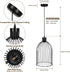 E26 Bulb), Black Decorative Birdcage Industrial Chandelier Modern Metal Cage Pendant Light Fixture, Base (No Assembly