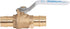 Watts LFFBV-PEX-F1960 Series 1" Lead-Free 2-Piece Full Port Chrome-Plated Brass Ball Valve