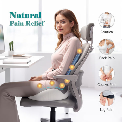 Stilform Ergonomic Seat Cushion Orthopedic Seat Cushion with Visco Gel Foam, Office Chair Cushion, Computer Chair
