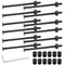 M6 x 110mm Bunk Bed Bolts, Hex Drive Socket Furniture Barrel Screws with Wrench, 12 Pcs (Black)
