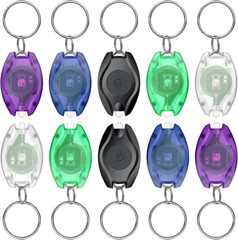 Uniclife 10 Pack LED Keychain Flashlight Mini LED Keychain Light 14 Lumen