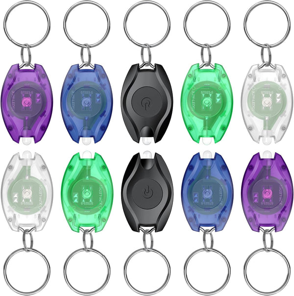 Uniclife 10 Pack LED Keychain Flashlight Mini LED Keychain Light 14 Lumen