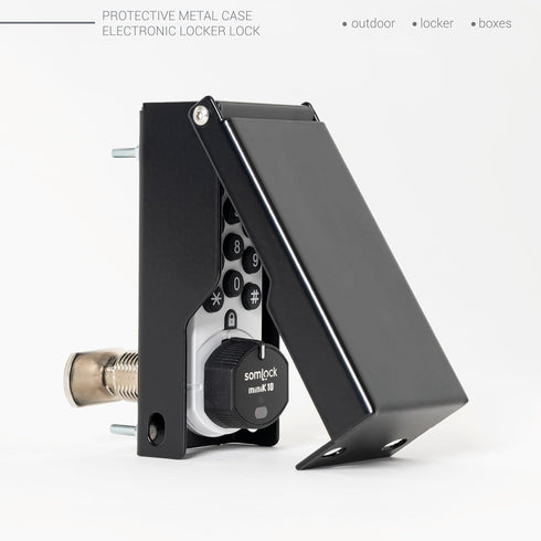 miniK10 12-Key 10-Year IP54 Outdoor Electronic Cabinet Lock with Protective Metal Case Weather-Resistant Smart Lock