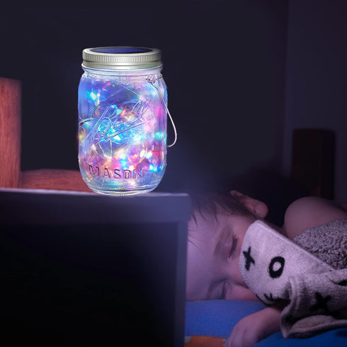 30 10 Packs SmilingTown LED Mason Jar Lights with Hangers Colorful Solar Mason Jar Lids Fairy String Light Outdoor