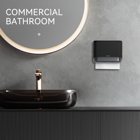 Commercial 10.7" 3.7" 8" Paper Towel Dispenser Wall Mount Adhesive Multifold Trifold cFold Folded Paper Hand Towel