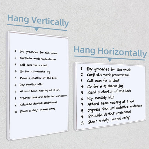 Magnetic Dry Erase Board - White Board, 8.3'' x 5.8'', Small Stand-Up or Hangable Desktop Dry Erase Whiteboard