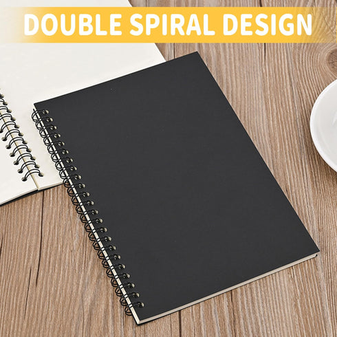 BoAn Spiral Notebooks Journal, 8.5” x 11”, 2 Pack A4 Large Note Book for Work Note Taking, 76 Pages / 38 Sheets.