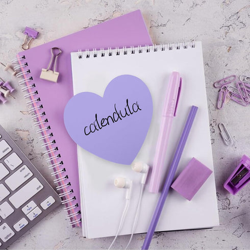 MSHUNKEJI 150 3x3 Pcs Purple Note Cards Heart Index Cards Blank Index Cards Colors Study Cards Business Cards Blank