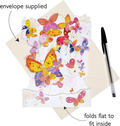 Interactive 3D Swing Greeting Card - Champagne Celebration