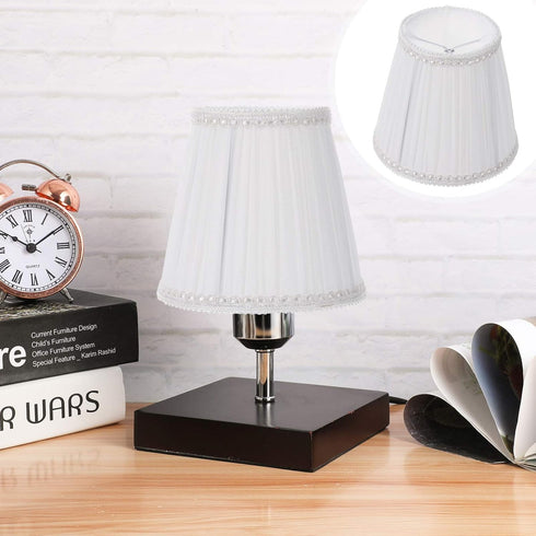 5.12 Inch ARTIBETTER Cloth Clip-on Bubble Lamp Shade Pleated Fabric Cover for Table and Floor Lamps Chandelier Lamp