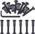 Swpeet 25Pcs M6x40mm Carbon Steel Black Hex Drive Socket Cap Bolts with 1Pcs Allen Wrench, Furniture Kit