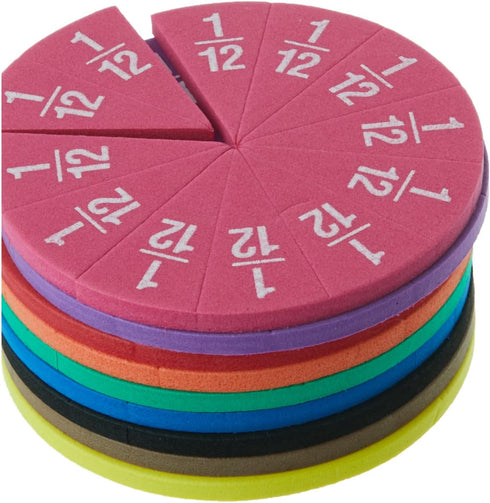 Teacher Created Resources Foam Fraction Circles (20611), Multi