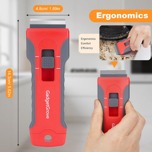 2 Razor Blade Scraper with Pcs Plastic Scraper, Scraper Tool for Cooktop, Oven, Stove, Labels Decal, Plastic Blades