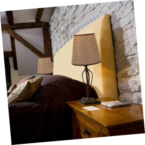 Retro Linen Fabric Desk Lamp Shade - Perfect for Living Room