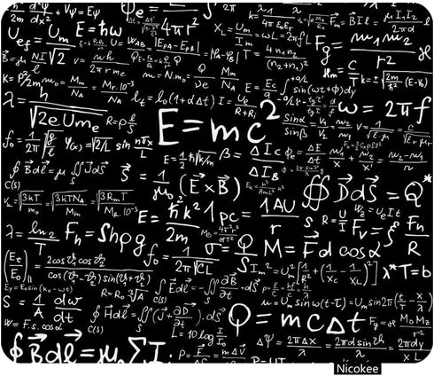 Gaming Mouse Pad Formula Blackboard Physical Equations, Non-Slip Rubber Mouse Pad for Computers, Laptop, Office