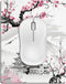 Cute Small Mouse Pad, Mini Travel Mousepads for Wireless Mouse, Japanese Cherry Blossom Design, Non-slip Base