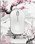 Cute Small Mouse Pad, Mini Travel Mousepads for Wireless Mouse, Japanese Cherry Blossom Design, Non-slip Base