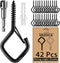 VAZOCA 42 Pcs Screw Hooks for Outdoor String Lights, Q-Hanger Hook with Safety