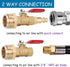 RV Winterize Blowout Adapter Kit with 1/4" Male Quick Connect Plug, 3/4" Male GHT Thread, Ball Valve & 2 Washers