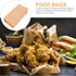 100pcs 18x9x5.5cm Packaging Gadpiparty Brown Kraft Paper Bread Bags Disposable Bakery Storage Pouches with Wax Coating
