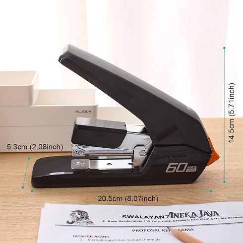 Heavy Duty Stapler, Ergonomic Design, 60 Sheet Capacity (Deli0465)