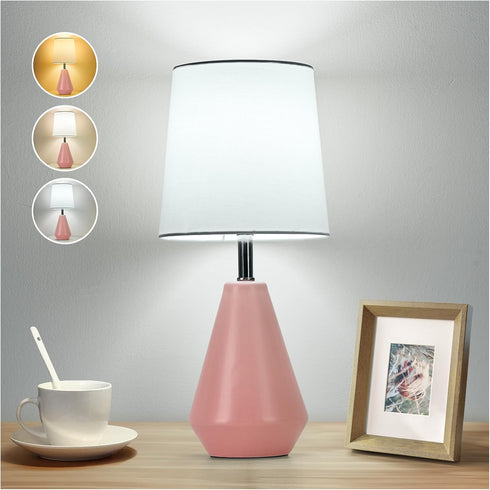 Small Bedside Table Lamp for Bedroom - Reading Desk Lamp with 3
