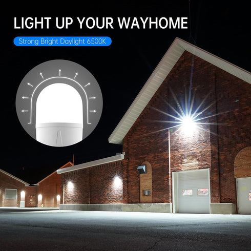 Super Bright Light Bulbs, 400-500W Equivalent, 5000LM E26 LED Bulb, 6500K Daylight for Home, Warehouse, Garage
