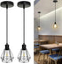 LTBLIGHT 2-Pack Industrial Pendant Light Fixtures, Black Hanging Ceiling Light with Adjustable