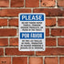 SmartSign Bilingual Sign, "Please Do Not Throw Paper Towels, Feminine Hygiene Products, Or Trash In The Toilet" | 7" x