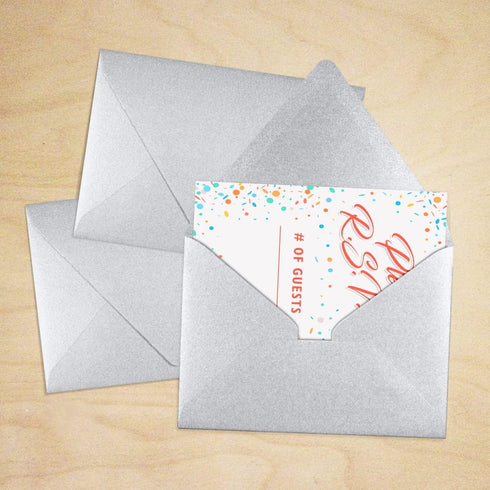 LUXPaper 4Bar A1 Contour Flap Invitation Envelopes | Silver Metallic | 3 5/8" x 5 1/8" | 80lb. Text | 50 Qty