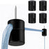 Zelphvt 4 Pcs Ceiling Hooks for Hanging Lights Black Light Hanging Hooks Metal