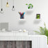 Douildhaiy 3 Pack Storage,4'' Acrylic Small Floating Shelf for Wall Clear Mini Adhesive Shelf for Living