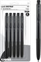 Uniball Signo Spectrum Retractable Gel Pen, 5 Black 0.7mm Medium Point Pens for Office Supplies, Smooth Writing