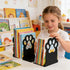 Generic 2 Book Shelf Holder - Pieces Cute Iron Cat Paw Stopper | Modern Book Ends for Desk | for Bedroom Nursery School