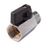 1/2" Brass Mini Ball Valve, NPT Female x Male Shut-Off Valve, Pack of 2