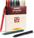 Gel Pens 12 Pack Premium Rollerball Gel Pens, Black Ink Medium Point 0.7mm, Quick Dry Ink, Smooth Writing