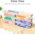 6 Pack Sooez Pencil Boxes, New Extra Large Pencil Case, Plastic Crayon Pen Box, Clear Marker Organizer Craft Storage
