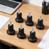 Huanyuedouer 5PCS 2.5" High Profile Bell Glides Replacement Office Desk Chair or Stool Swivel Caster Wheels to Fixed