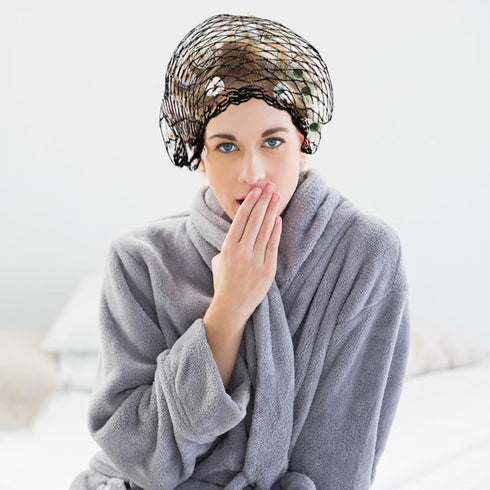 OWMOSYX 7 Setting Setting Piece Triangle Hair Net for Rollers Women Mesh Hair Net for Salon Home Sleep Styling Curl