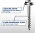 Kreg SML-C250-50 Zinc Pocket-Hole Screws, 2 1/2 Inch, 8 Coarse Thread, Maxi-Loc Head (50 Count)