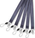 Black Safety Breakaway Lanyards for ID Badges, Holder Keys, Women Men, Cruise Neck Office Card Holder - 5 Pack