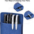 Cacturism 4 Pack Pocket Protector, Premium PU Leather Pen Holder Pouch Organizer for Shirts, Lab Coats, Pants (Blue)