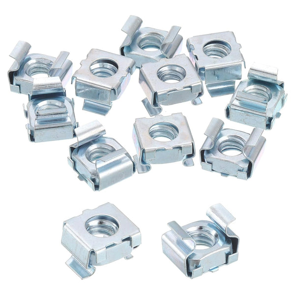uxcell 1/4-20 Cage Nut, 20Pcs Snap-in Cage Nuts, Carbon Steel Zinc Plated Metric