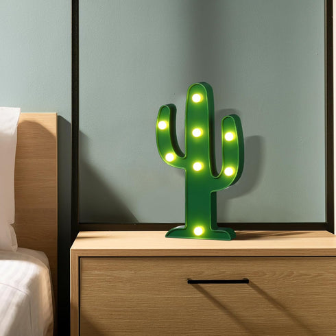 2 Home(10 5.71 Inch) Riakrum Pcs LED Night Light LED Cactus Light Mexican Party Decorations Cinco De Mayo Decorations