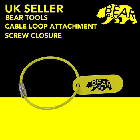 BearTOOLS Cable Loop Attachment, Wire Key Chain Loop with Screw Gate for Hanging Tools (3)