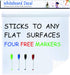 Extra Large Self-Adhesive Whiteboard Decal Sticker, 6.5 FEET Peel and Stick Wallpaper with 4 Dry Erase Markers, 17.7” X