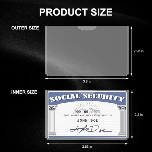 DESKEMAI 6-Pack (6) Social Security Card Protector Sleeves, Medicare and Credit Card Holder Cover, Waterproof SSN Card